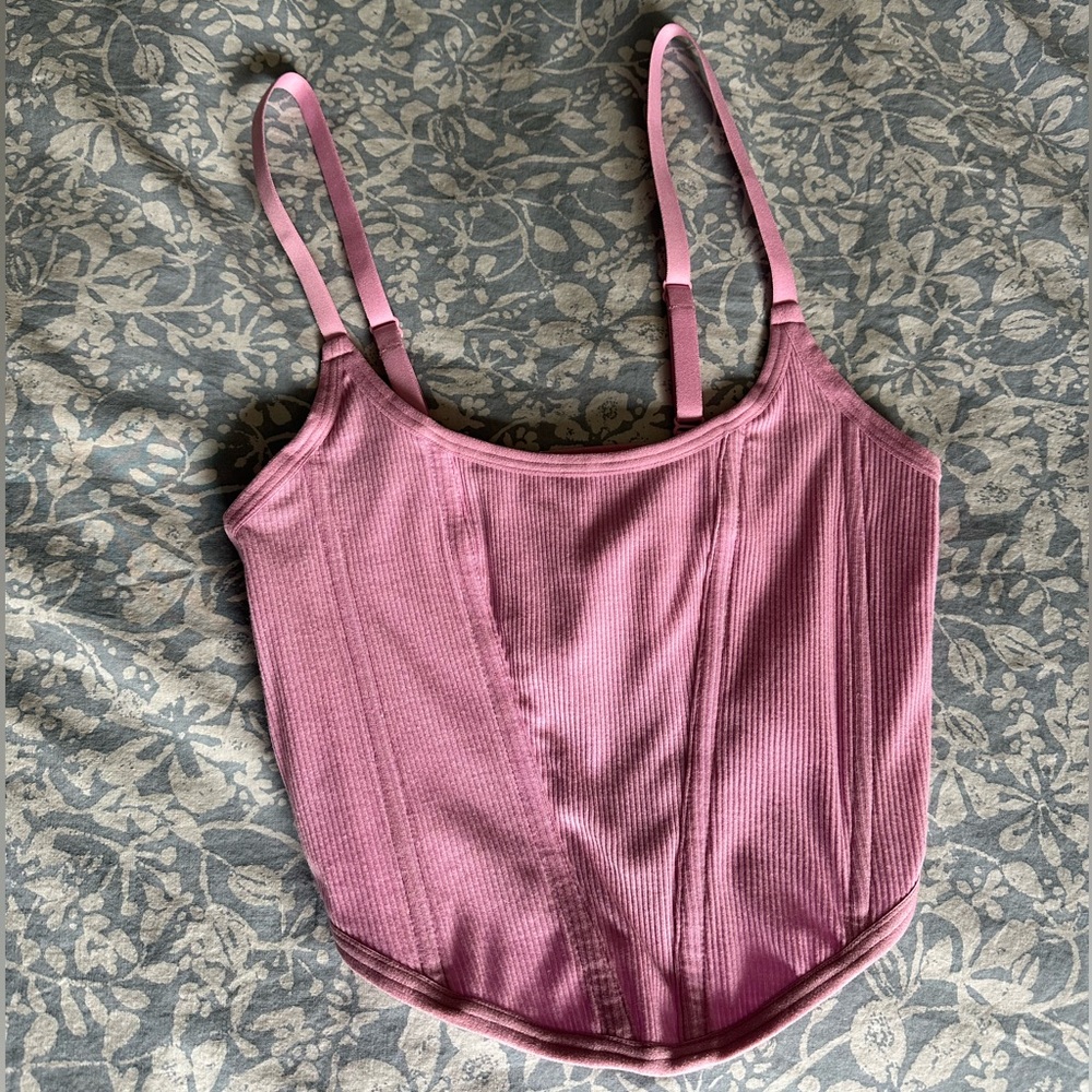Colsie Pink Ribbed Top